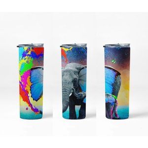 Artistic Elephant Hot & Cold Stainless Steel Tumbler  - 20 oz